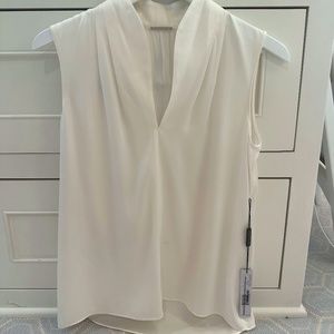 *NWT* Elie Tahari* XS* Cream Sleeveless Blouse*